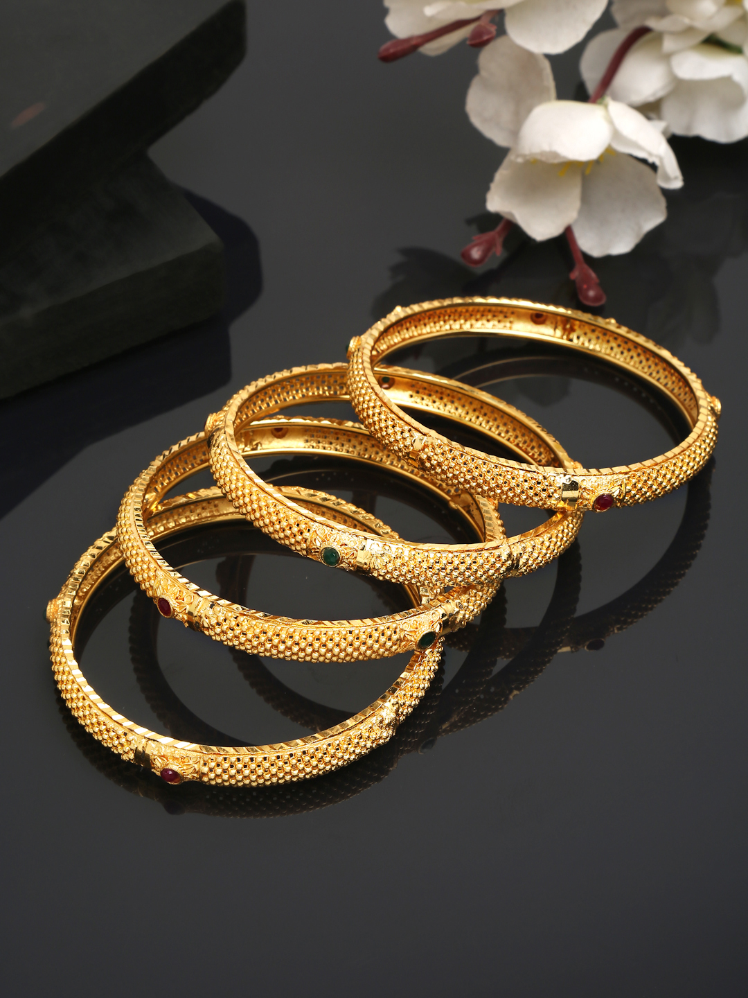 YouBella Jewellery Stylish Gold Plated Bangles for Girls and Women